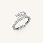 Load image into Gallery viewer, The Trelisse – Hidden Halo Diamond Engagement Ring (E-W)
