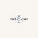 Load image into Gallery viewer, The Trelisse – Hidden Halo Diamond Engagement Ring (E-W)