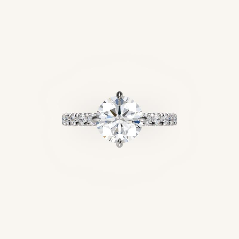 The Trelisse – Hidden Halo Diamond Engagement Ring (E-W)