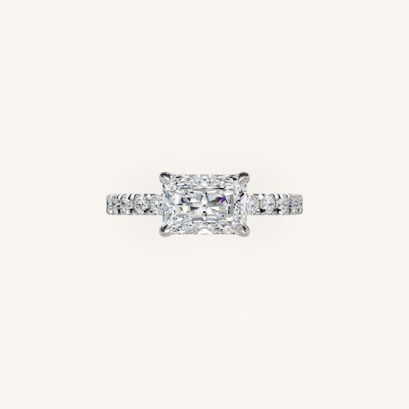 The Trelisse – Hidden Halo Diamond Engagement Ring (E-W)