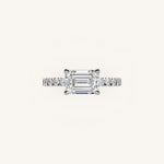 Load image into Gallery viewer, The Trelisse – Hidden Halo Diamond Engagement Ring (E-W)