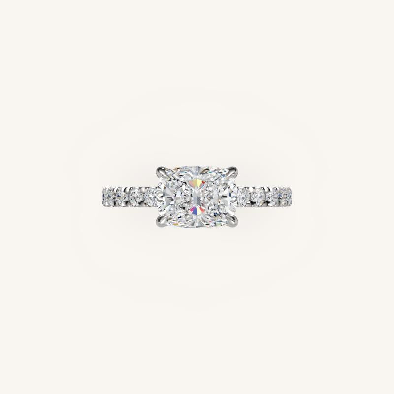 The Trelisse – Hidden Halo Diamond Engagement Ring (E-W)