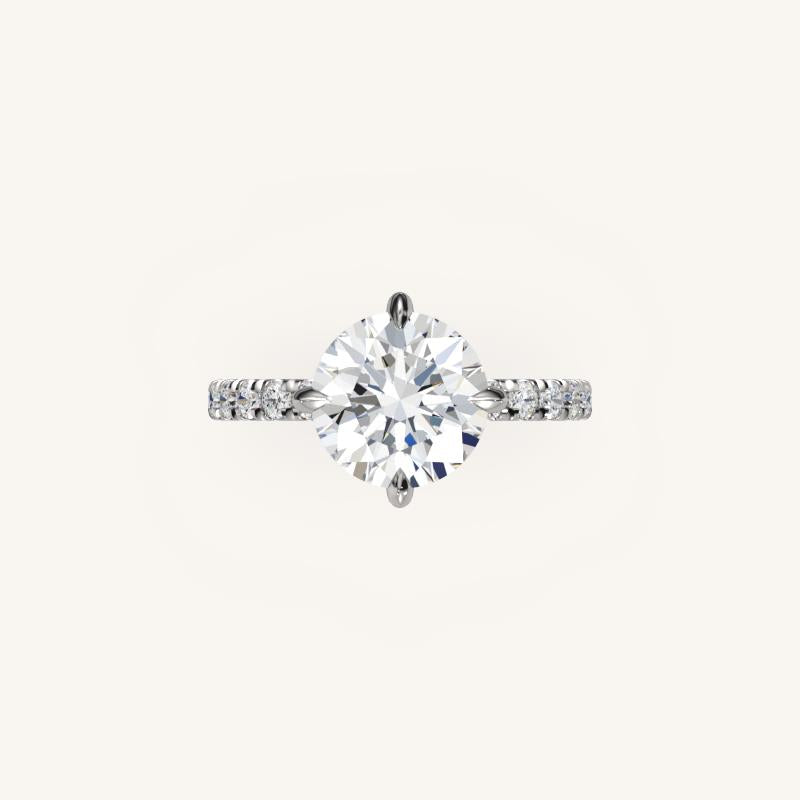 The Trelisse – Hidden Halo Diamond Engagement Ring (E-W)