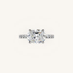 Load image into Gallery viewer, The Trelisse – Hidden Halo Diamond Engagement Ring (E-W)