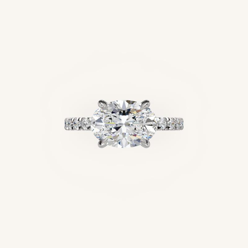 The Trelisse – Hidden Halo Diamond Engagement Ring (E-W)