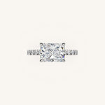 Load image into Gallery viewer, The Trelisse – Hidden Halo Diamond Engagement Ring (E-W)