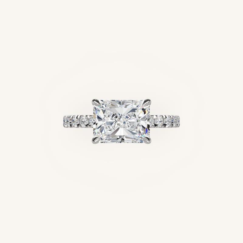 The Trelisse – Hidden Halo Diamond Engagement Ring (E-W)