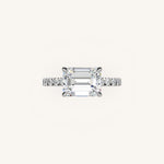Load image into Gallery viewer, The Trelisse – Hidden Halo Diamond Engagement Ring (E-W)