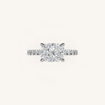 Load image into Gallery viewer, The Trelisse – Hidden Halo Diamond Engagement Ring (E-W)