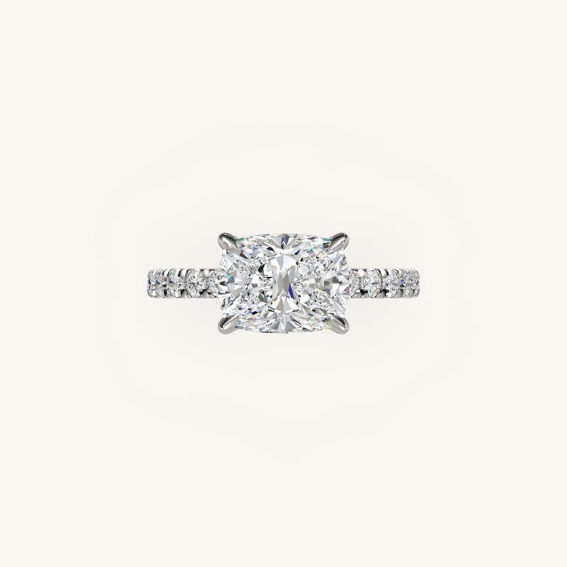 The Trelisse – Hidden Halo Diamond Engagement Ring (E-W)