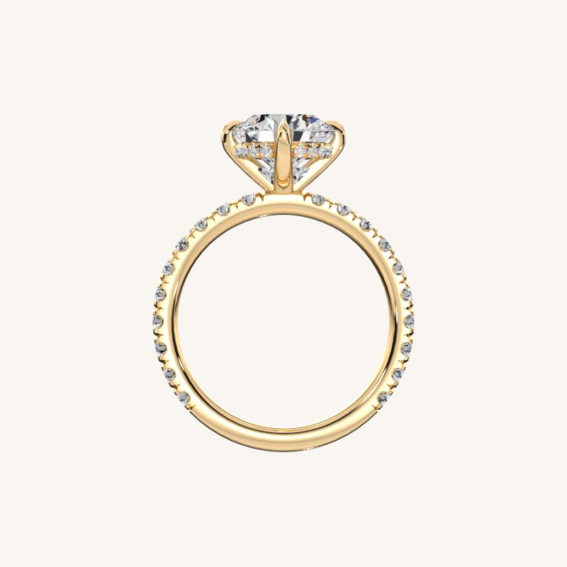 The Trelisse – Hidden Halo Diamond Engagement Ring (E-W)