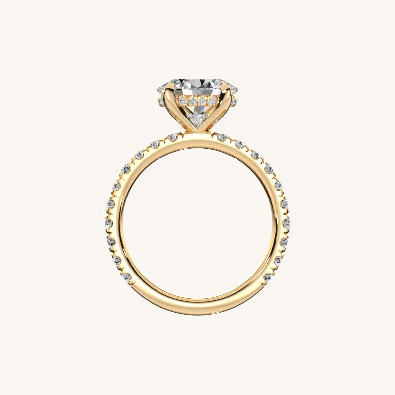 The Trelisse – Hidden Halo Diamond Engagement Ring (E-W)