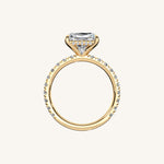 Load image into Gallery viewer, The Trelisse – Hidden Halo Diamond Engagement Ring (E-W)