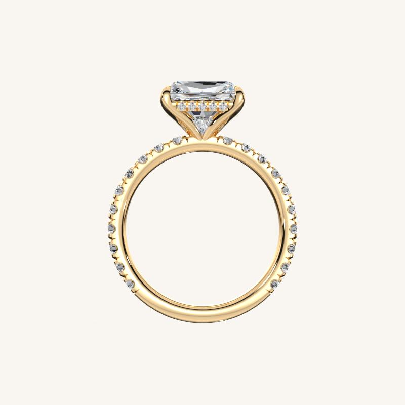The Trelisse – Hidden Halo Diamond Engagement Ring (E-W)