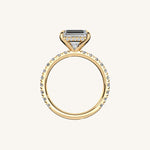 Load image into Gallery viewer, The Trelisse – Hidden Halo Diamond Engagement Ring (E-W)