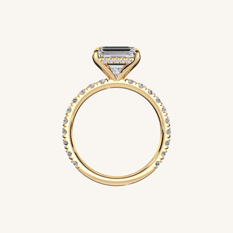 The Trelisse – Hidden Halo Diamond Engagement Ring (E-W)