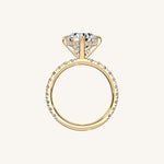 Load image into Gallery viewer, The Trelisse – Hidden Halo Diamond Engagement Ring (E-W)