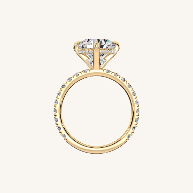 The Trelisse – Hidden Halo Diamond Engagement Ring (E-W)
