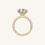 Load image into Gallery viewer, The Trelisse – Hidden Halo Diamond Engagement Ring (E-W)