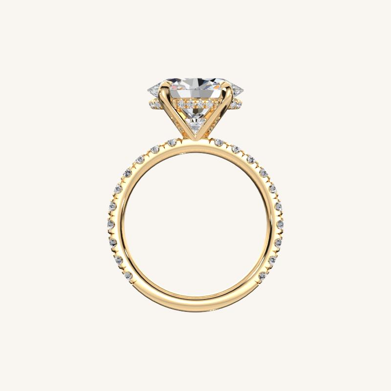 The Trelisse – Hidden Halo Diamond Engagement Ring (E-W)