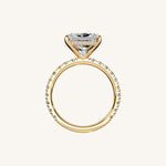 Load image into Gallery viewer, The Trelisse – Hidden Halo Diamond Engagement Ring (E-W)