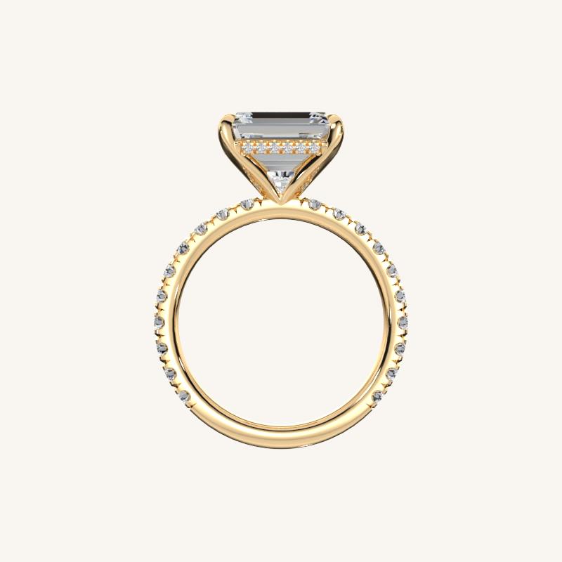 The Trelisse – Hidden Halo Diamond Engagement Ring (E-W)