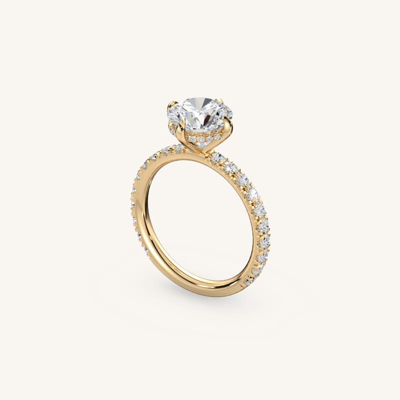 The Trelisse – Hidden Halo Diamond Engagement Ring (E-W)