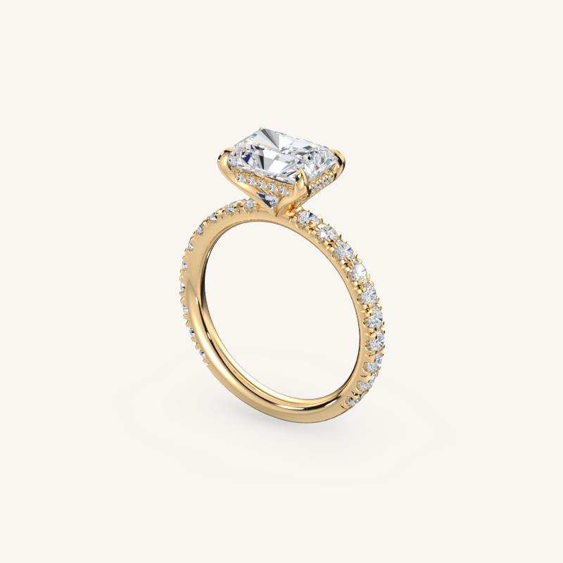 The Trelisse – Hidden Halo Diamond Engagement Ring (E-W)