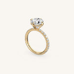 Load image into Gallery viewer, The Trelisse – Hidden Halo Diamond Engagement Ring (E-W)