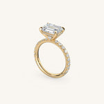 Load image into Gallery viewer, The Trelisse – Hidden Halo Diamond Engagement Ring (E-W)