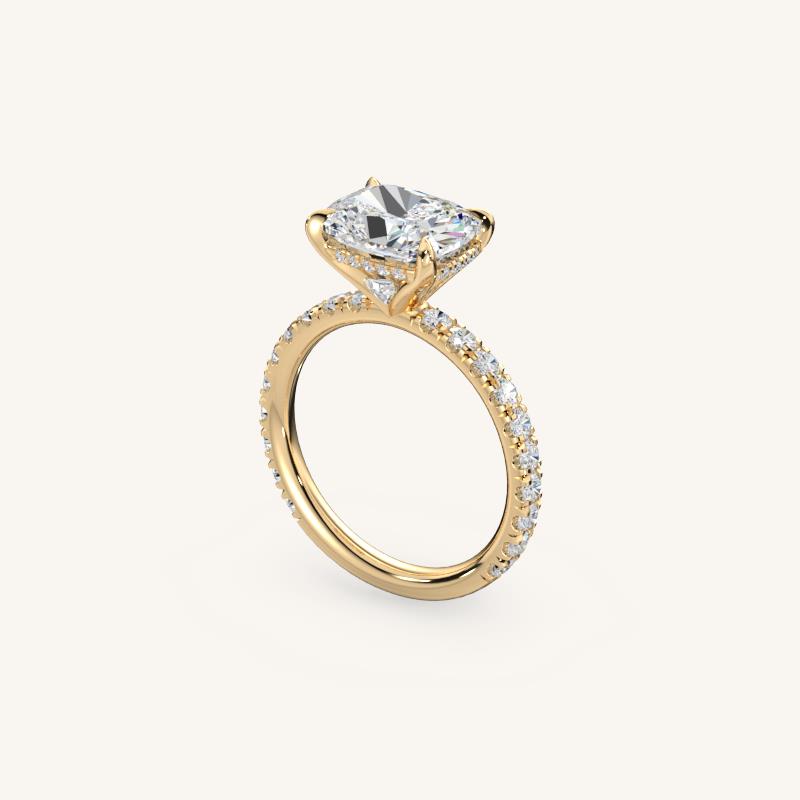 The Trelisse – Hidden Halo Diamond Engagement Ring (E-W)