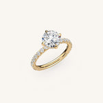 Load image into Gallery viewer, The Trelisse – Hidden Halo Diamond Engagement Ring (E-W)
