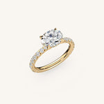 Load image into Gallery viewer, The Trelisse – Hidden Halo Diamond Engagement Ring (E-W)