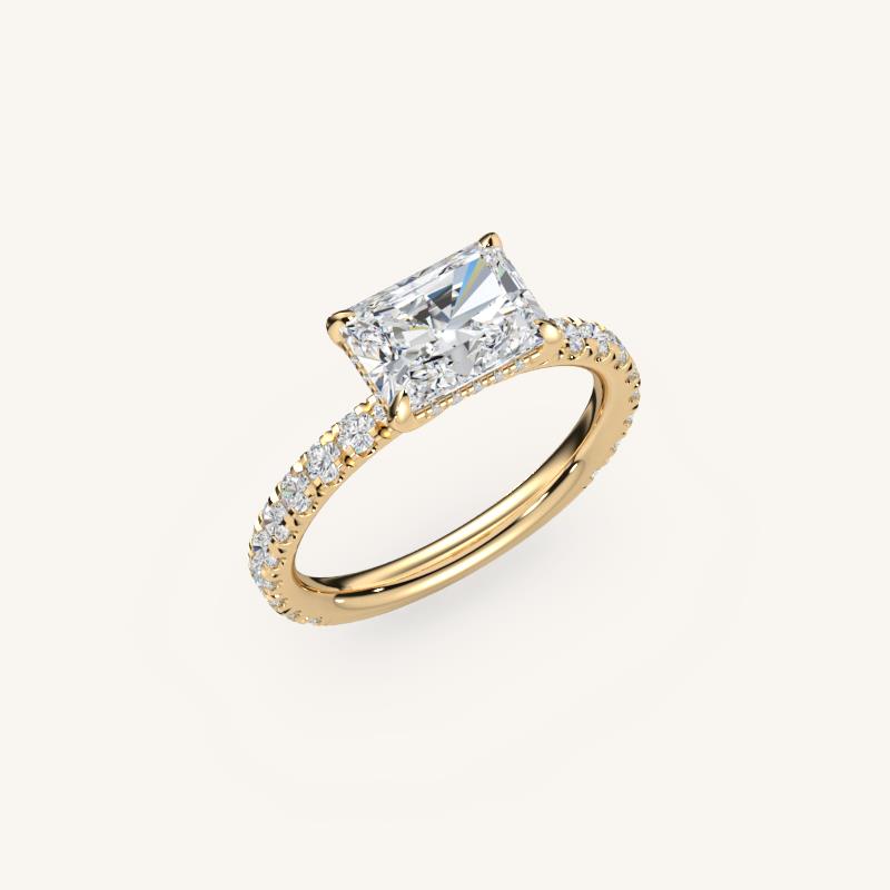 The Trelisse – Hidden Halo Diamond Engagement Ring (E-W)