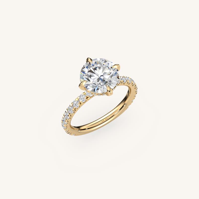 The Trelisse – Hidden Halo Diamond Engagement Ring (E-W)