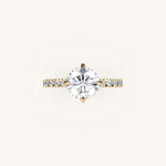 Load image into Gallery viewer, The Trelisse – Hidden Halo Diamond Engagement Ring (E-W)