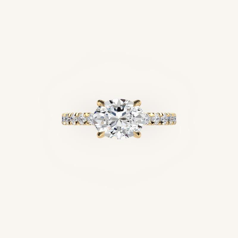 The Trelisse – Hidden Halo Diamond Engagement Ring (E-W)