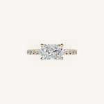 Load image into Gallery viewer, The Trelisse – Hidden Halo Diamond Engagement Ring (E-W)