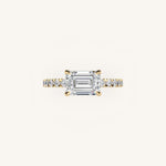 Load image into Gallery viewer, The Trelisse – Hidden Halo Diamond Engagement Ring (E-W)