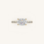 Load image into Gallery viewer, The Trelisse – Hidden Halo Diamond Engagement Ring (E-W)