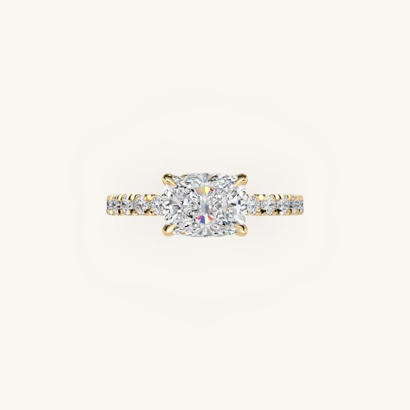 The Trelisse – Hidden Halo Diamond Engagement Ring (E-W)