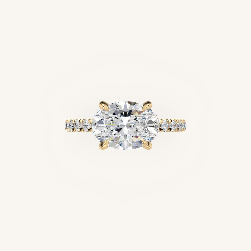 The Trelisse – Hidden Halo Diamond Engagement Ring (E-W)