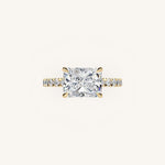 Load image into Gallery viewer, The Trelisse – Hidden Halo Diamond Engagement Ring (E-W)