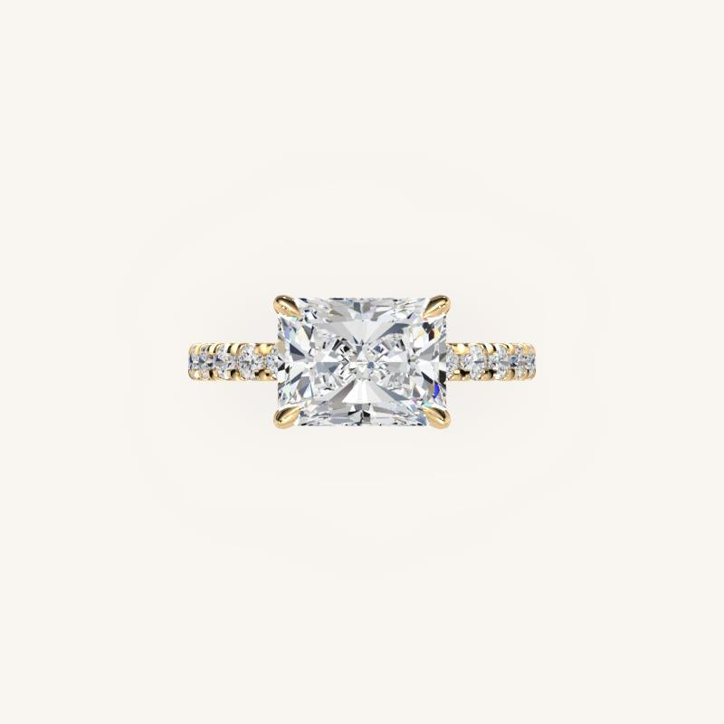 The Trelisse – Hidden Halo Diamond Engagement Ring (E-W)
