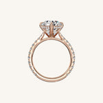 Load image into Gallery viewer, The Solienne – Cathedral Solitaire Hidden Halo Engagement Ring (E-W)