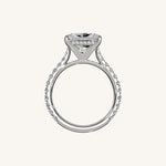 Load image into Gallery viewer, The Solienne – Cathedral Solitaire Hidden Halo Engagement Ring (E-W)