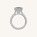 Load image into Gallery viewer, The Solienne – Cathedral Solitaire Hidden Halo Engagement Ring (E-W)