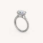 Load image into Gallery viewer, The Solienne – Cathedral Solitaire Hidden Halo Engagement Ring (E-W)