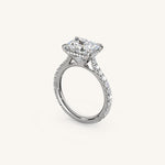 Load image into Gallery viewer, The Solienne – Cathedral Solitaire Hidden Halo Engagement Ring (E-W)