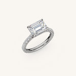 Load image into Gallery viewer, The Solienne – Cathedral Solitaire Hidden Halo Engagement Ring (E-W)